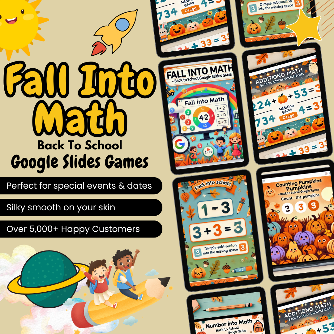 Fall Into Math - Back to School Google Slides Games