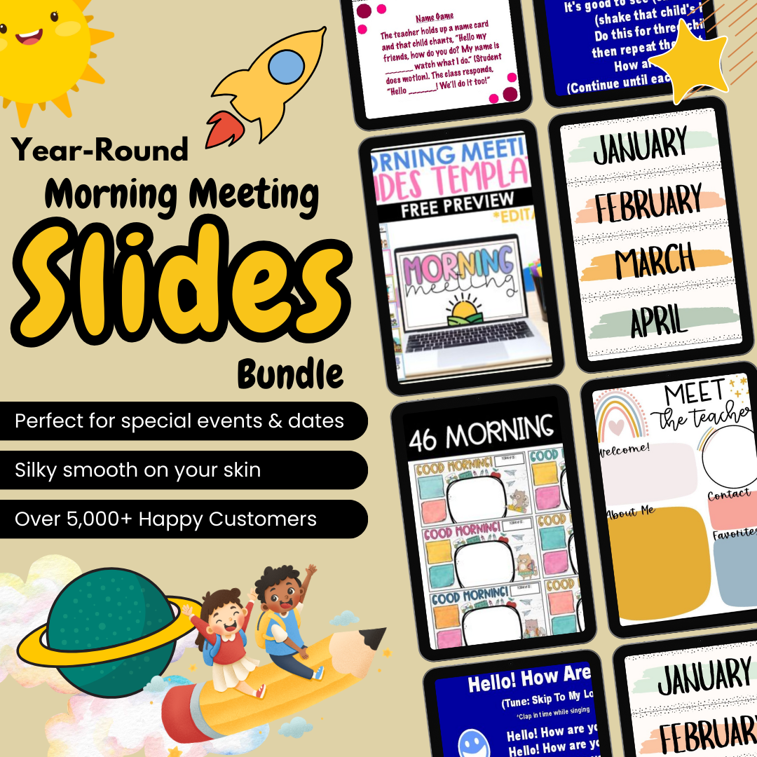 Year-Round Morning Meeting Slides Bundle