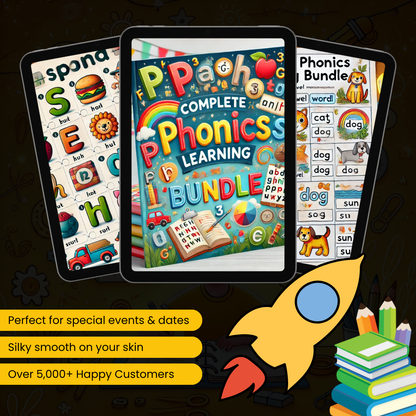 Complete Phonics Learning Bundle: Decodable Strips, Books, and Flash Cards