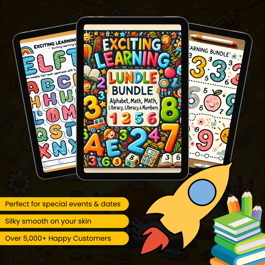 Exciting Learning Bundle: Alphabet, Math, Literacy, and Numbers