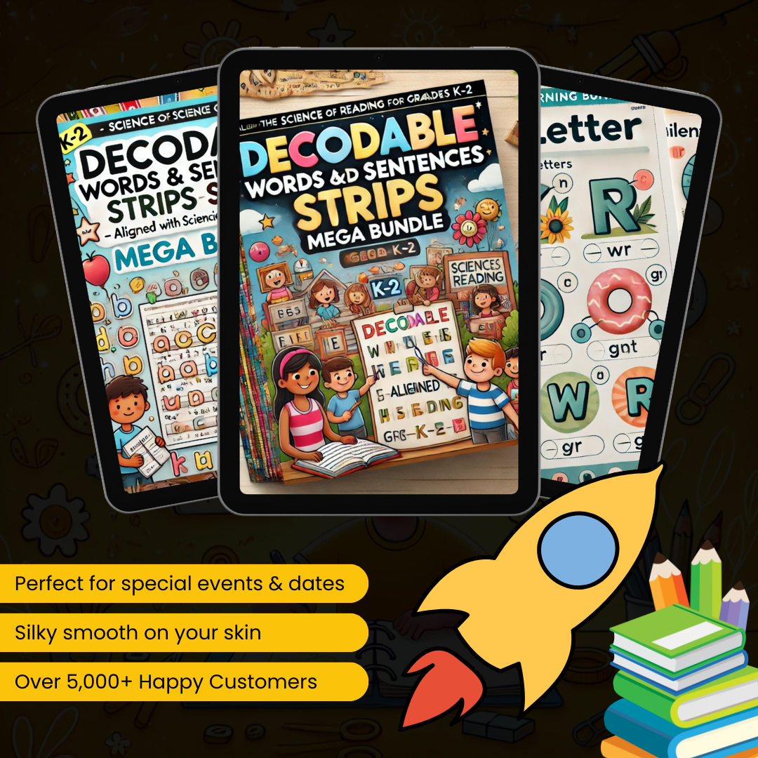 Decodable Words and Sentences Strips MEGA BUNDLE (Editable) - Aligned with Science of Reading for Grades K-2